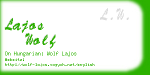 lajos wolf business card